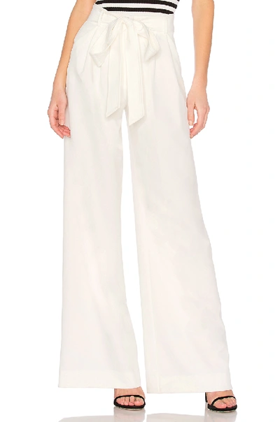 Shop Milly Trapunto Trouser In Ivory