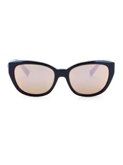 Shop Versace 56mm Butterfly Sunglasses In Black