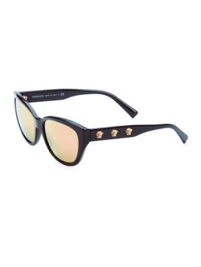 Shop Versace 56mm Butterfly Sunglasses In Black