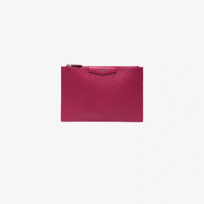 Shop Givenchy Pink Antigona Leather Pouch In Pink/purple