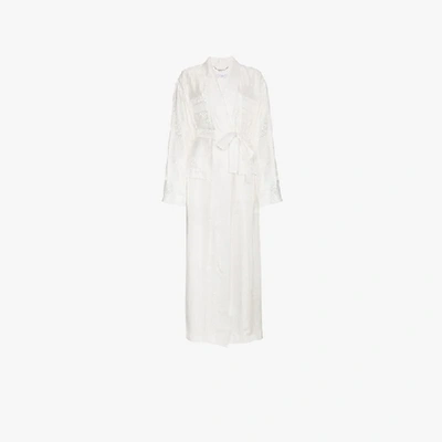 Shop Givenchy Belted Jacquard Jacket In White