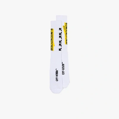 Shop Off-white Fire Tape Ankle Socks