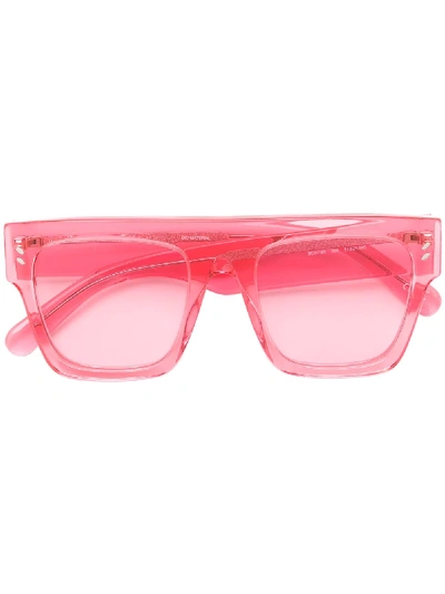 Shop Stella Mccartney Eyewear Square Frame Sunglasses - Pink & Purple