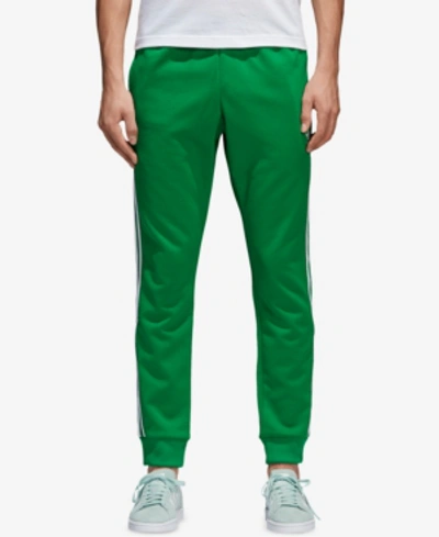 Shop Adidas Originals Men's Superstar Adicolor Track Pants In Green