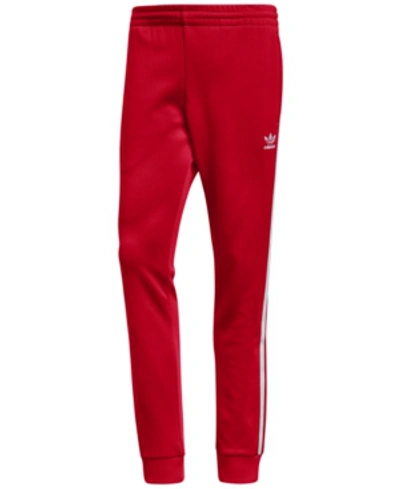 Shop Adidas Originals Men's Superstar Adicolor Track Pants In Scarlet