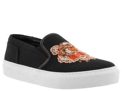 Shop Kenzo K-skate Tiger Sneakers In Black