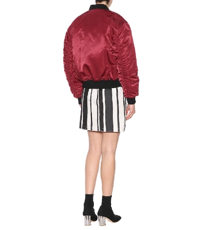 Shop Acne Studios Clea Bomber Jacket In Purple