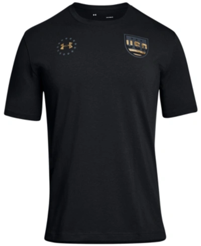 Shop Under Armour Men's Charged Cotton Logo T-shirt In Black