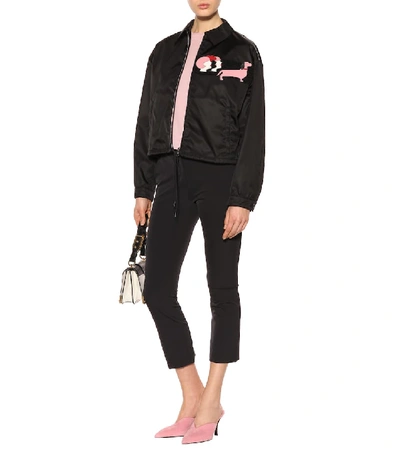 Shop Prada Jacket With Appliqué In Black