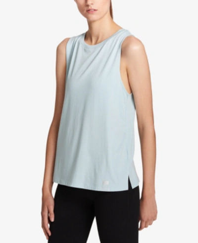 Shop Tommy Hilfiger Sport Metallic-graphic Muscle Tank Top, Created For Macy's In Seafoam