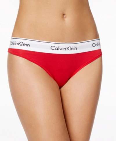 Shop Calvin Klein Modern Cotton Logo Bikini F3787 In Empower