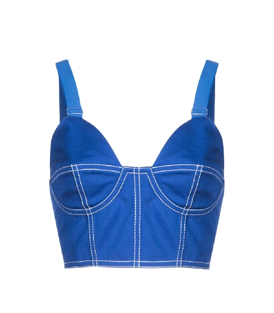 Shop Givenchy Blue Bustier-style Bra