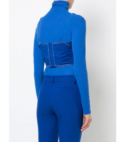 Shop Givenchy Blue Bustier-style Bra