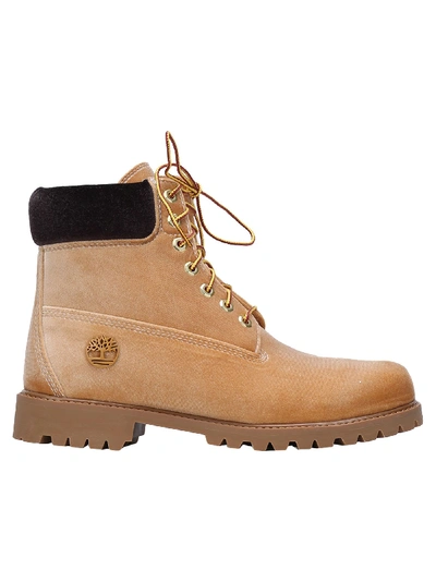 Shop Off-white X Timberland Lace-up Boots In Camel