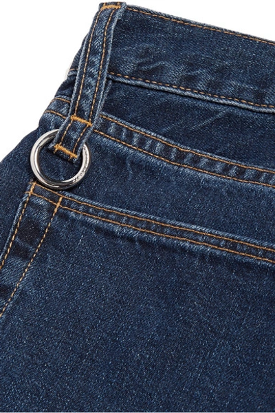 Shop Simon Miller W006 Toluca Cropped High-rise Wide-leg Jeans In Dark Denim