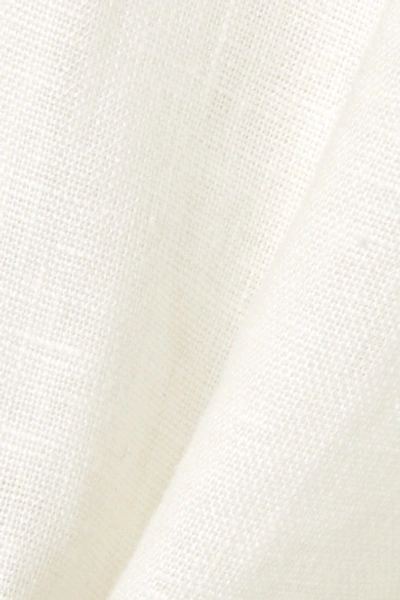 Shop Zimmermann Lovelorn Linen Pants In Ivory