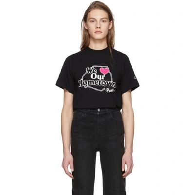 Shop Vetements Black 'hometown' Open Back T-shirt