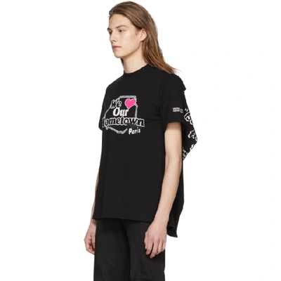 Shop Vetements Black 'hometown' Open Back T-shirt