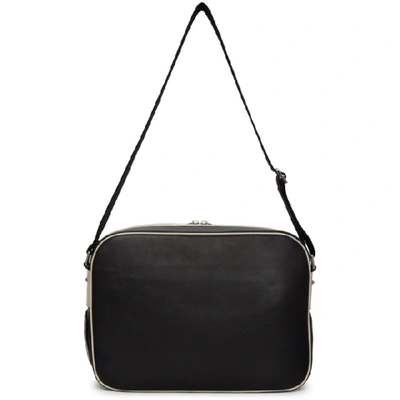 Shop Valentino Black  Garavani Varsity Messenger Bag