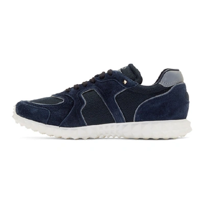 Shop Valentino Navy  Garavani Soul Am Sneakers In M30 Navy