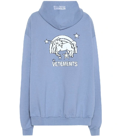 Vetements Unicorns & Rainbows Print Hoodie In Light Llue | ModeSens