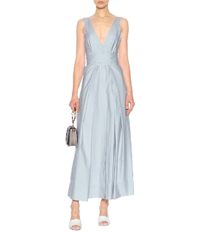 Shop Kalita Poet By The Sea Cotton Maxi Dress In Blue