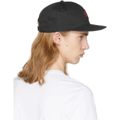 Shop Mcq By Alexander Mcqueen Black & Red Glyph Icon Baseball Cap