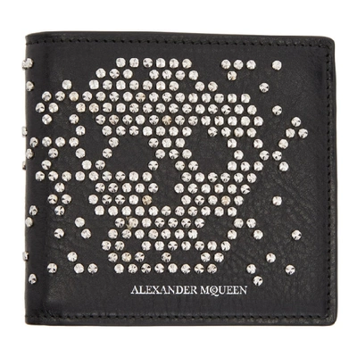 Shop Alexander Mcqueen Black Studded Skull Wallet In 1000 Black