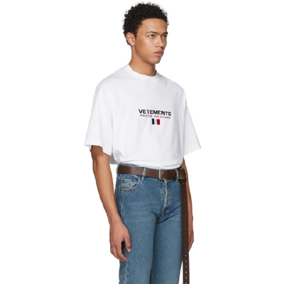 Vetements Oversized Haute Couture Jersey T-shirt In White | ModeSens