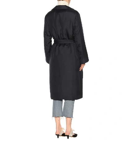 Shop The Row The Dundi Silk Coat In Blue