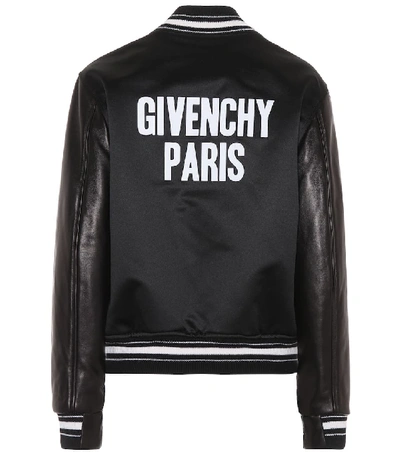 Shop Givenchy Logo Varsity Jacket In Black
