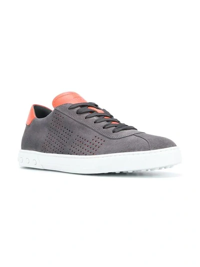 Shop Tod's Lace-up Sneakers - Grey