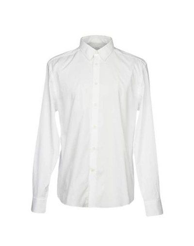 Shop Versace Solid Color Shirt In White