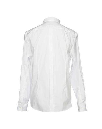 Shop Versace Solid Color Shirt In White