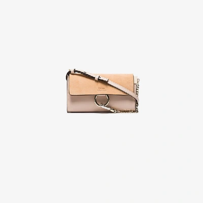 Shop Chloé Cement Pink Faye Leather Cross-body Bag