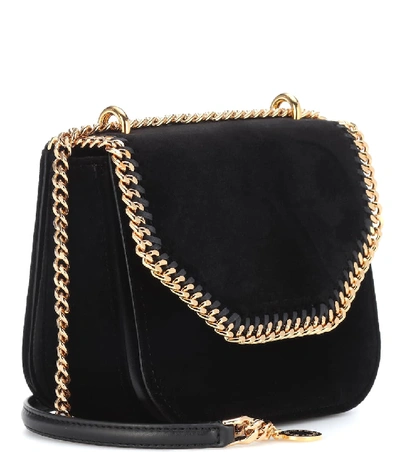 Shop Stella Mccartney Falabella Box Velvet Shoulder Bag