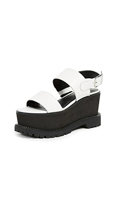 Kendall + Kylie Cady Platform Sandals In White | ModeSens