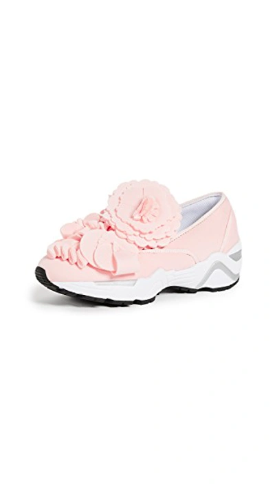 Shop Suecomma Bonnie Flower Embellished Sneakers In Pink