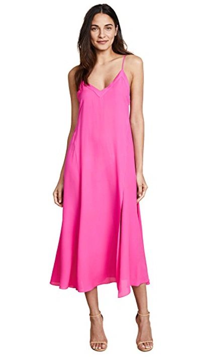 Shop Fleur Du Mal Full Sweep Maxi Dress In Fun Pink