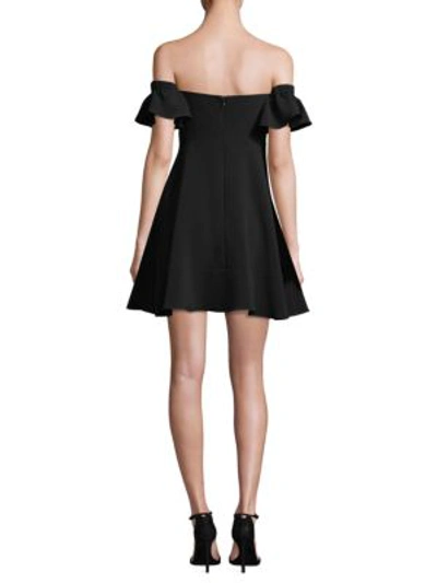 Shop Likely Bellerose Off-the-shoulder Dress In Black