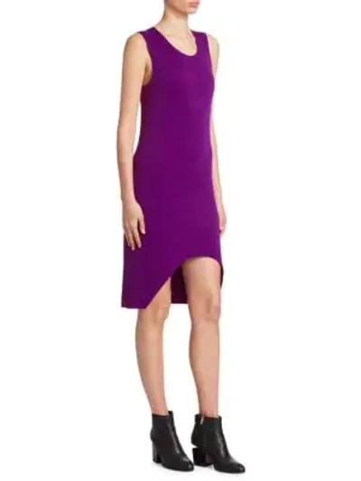 Shop Helmut Lang Asymmetric Tank Dress In Ultraviolet