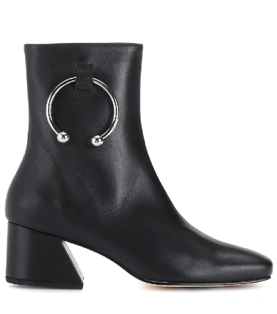 Shop Dorateymur Nizip Leather Ankle Boots In Black