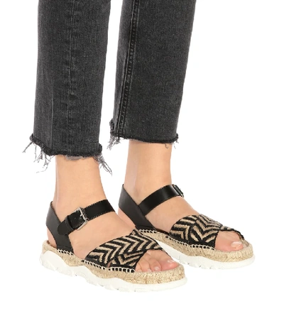 Shop Stella Mccartney Espadrille Sandals In Beige