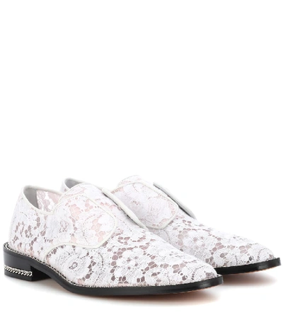 Shop Givenchy Derby Double Chain Lace Shoes In White