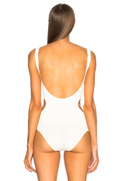 Shop Zeynep Arcay Cutout Knit Bodysuit In White