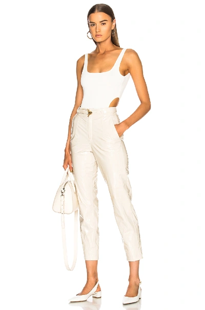 Shop Zeynep Arcay Cutout Knit Bodysuit In White