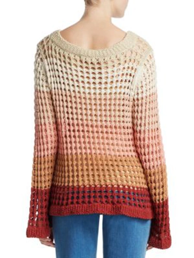 Shop See By Chloé Ombre Crochet Sweater In Multi