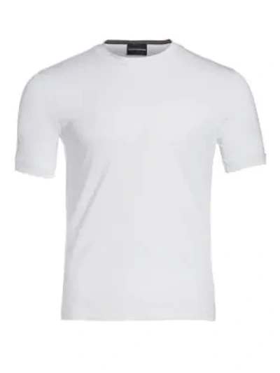 Shop Emporio Armani Basic Soft Stretch T-shirt In White