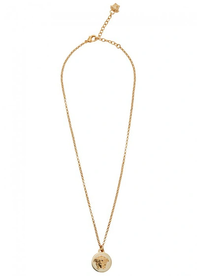 Shop Versace Gold Tone Medusa Necklace