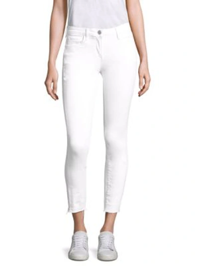 Shop 3x1 Mid-rise Skinny Cropped Jeans In White Tear